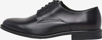 Scarpa stringata 'Duke Master' di Hackett London in nero: frontale