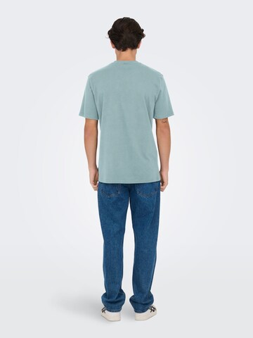 T-Shirt 'LEVI' Only & Sons en bleu