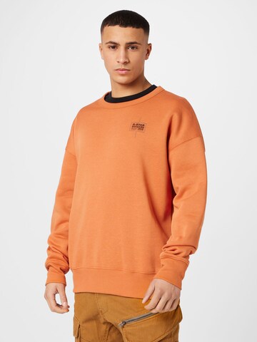 G-Star RAW Sweatshirt in Bruin: voorkant