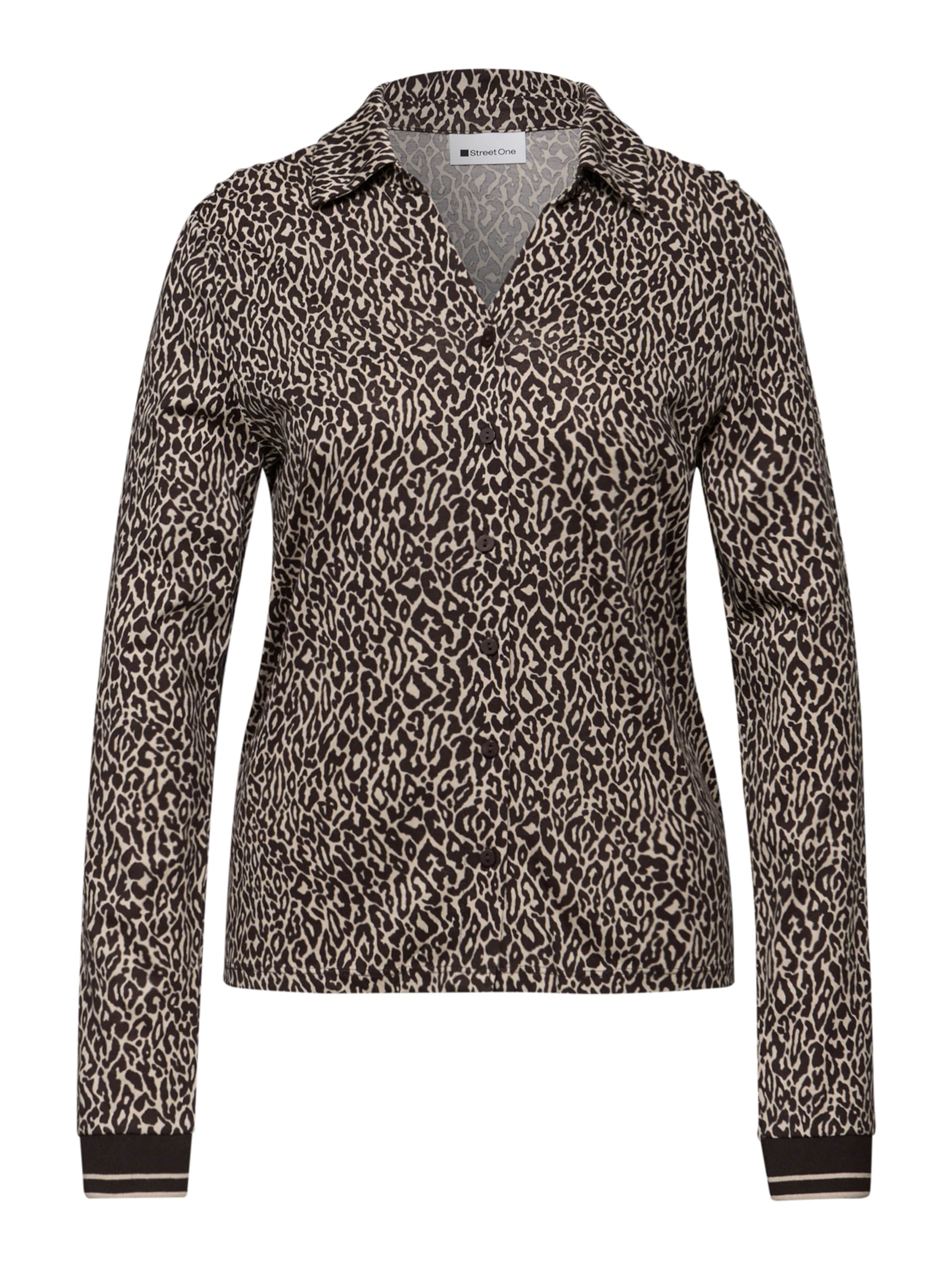 STREET ONE Blūze, krāsa - brūns / melns, Preces skats