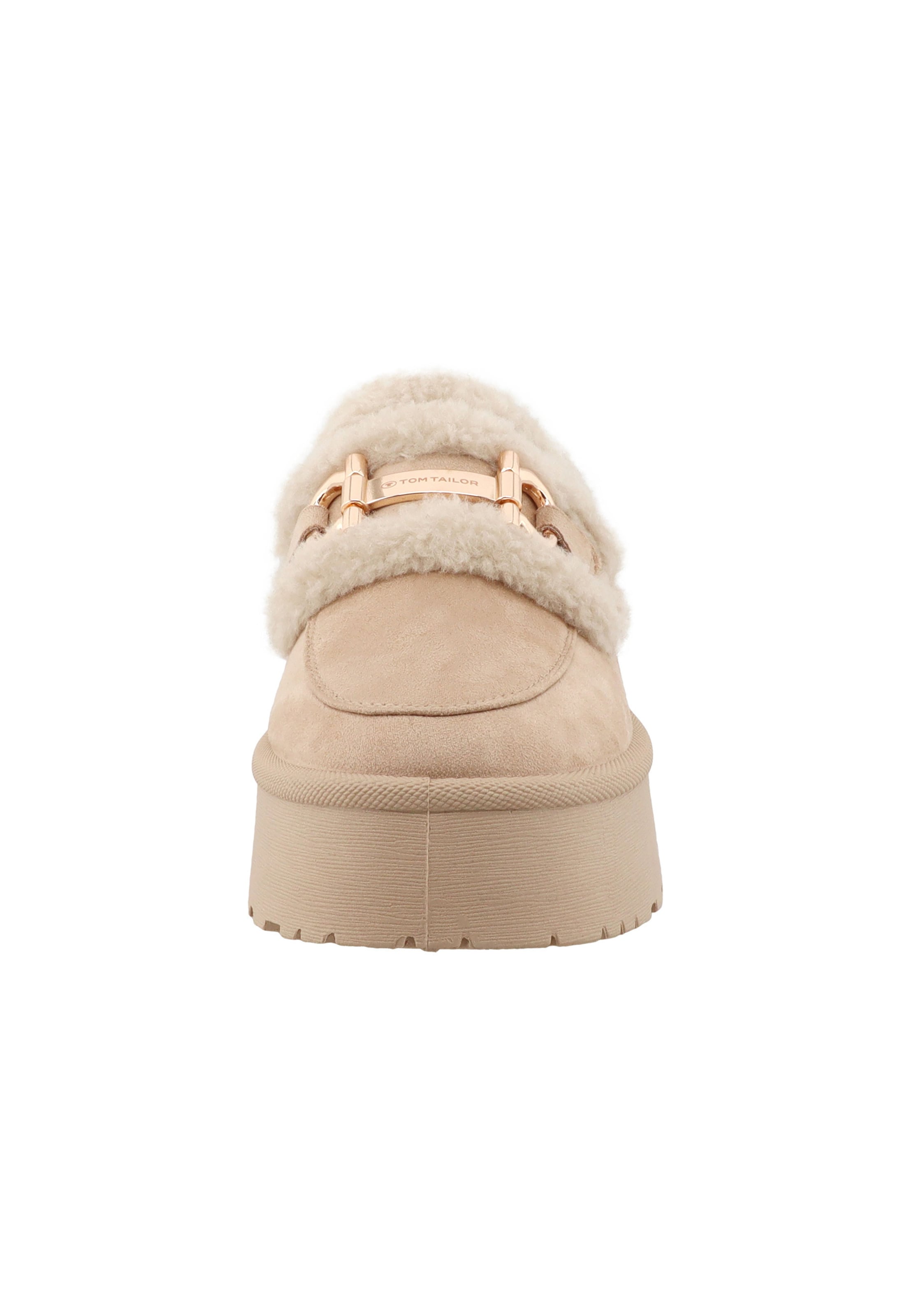 TOM TAILOR Slipper in Beige