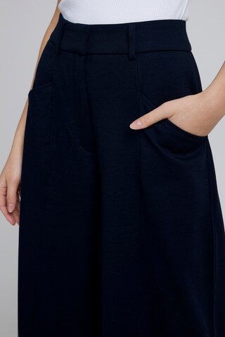 ICHI Wide Leg Culotte in Schwarz