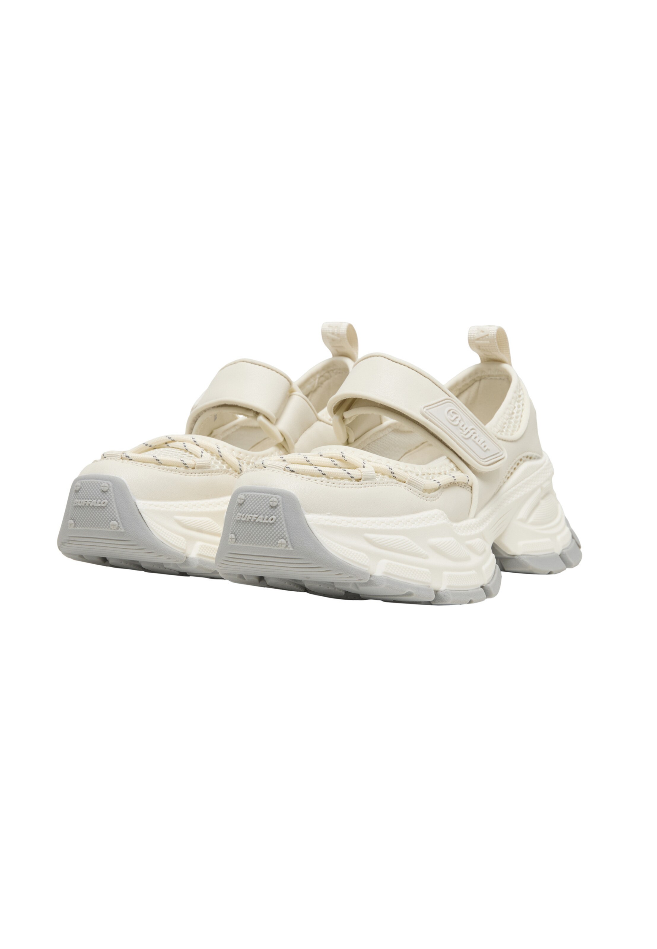 BUFFALO Balerinka z rzemykiem 'SATURN ' w kolorze biały