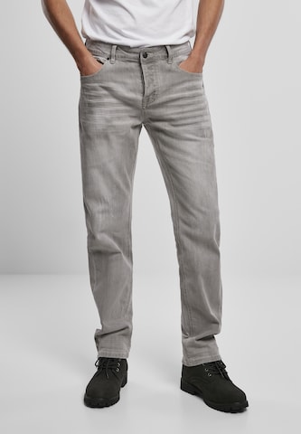 Brandit Regular Jeans in Grey: front
