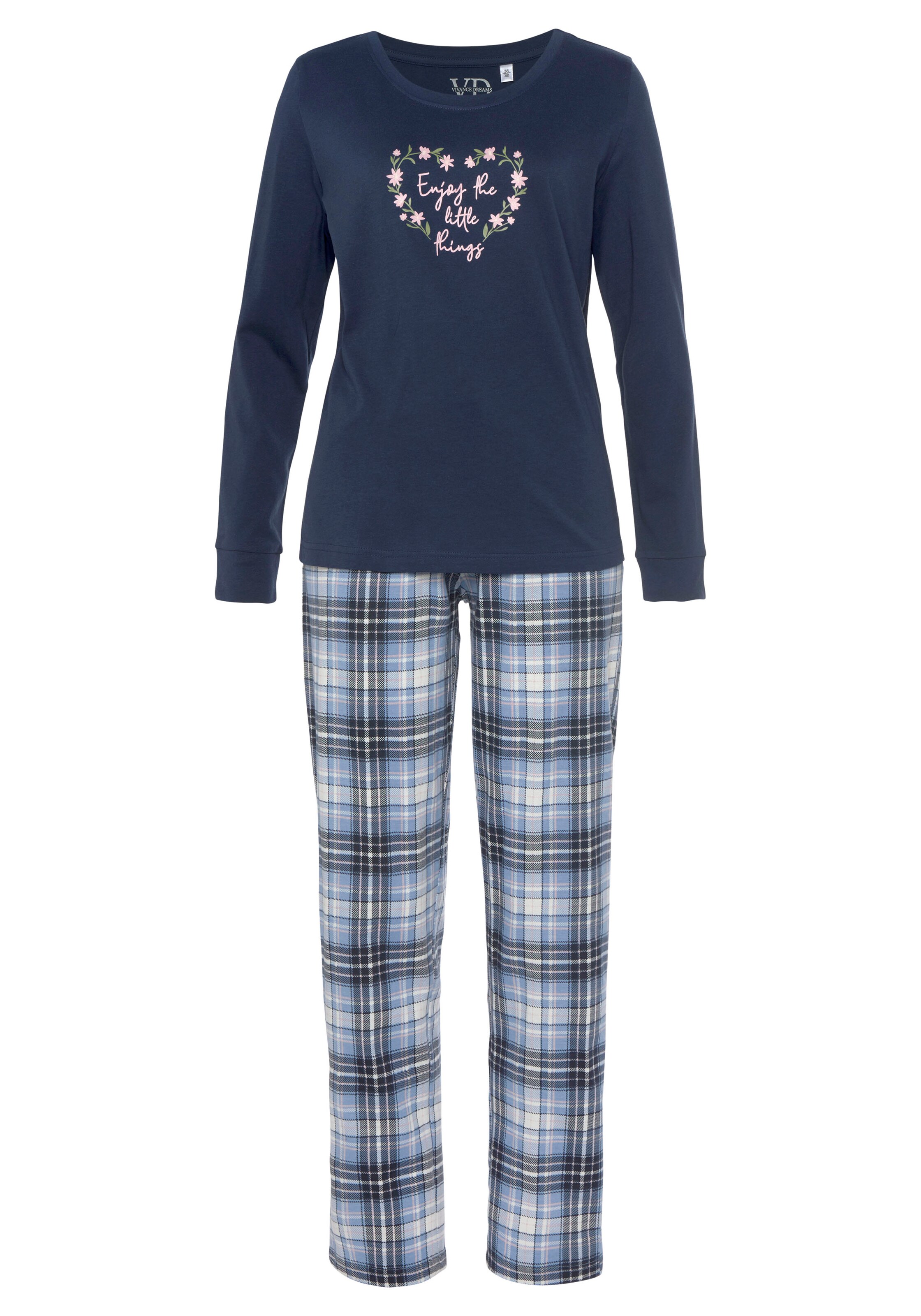 VIVANCE Pyjama in Blau