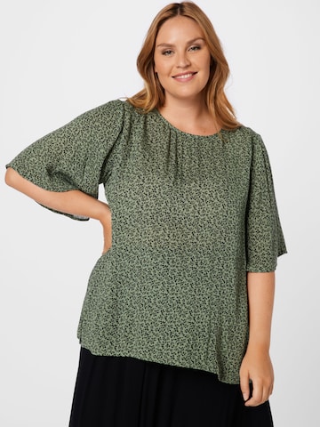 KAFFE CURVE - Blusa 'Cliana Ami' em verde: frente