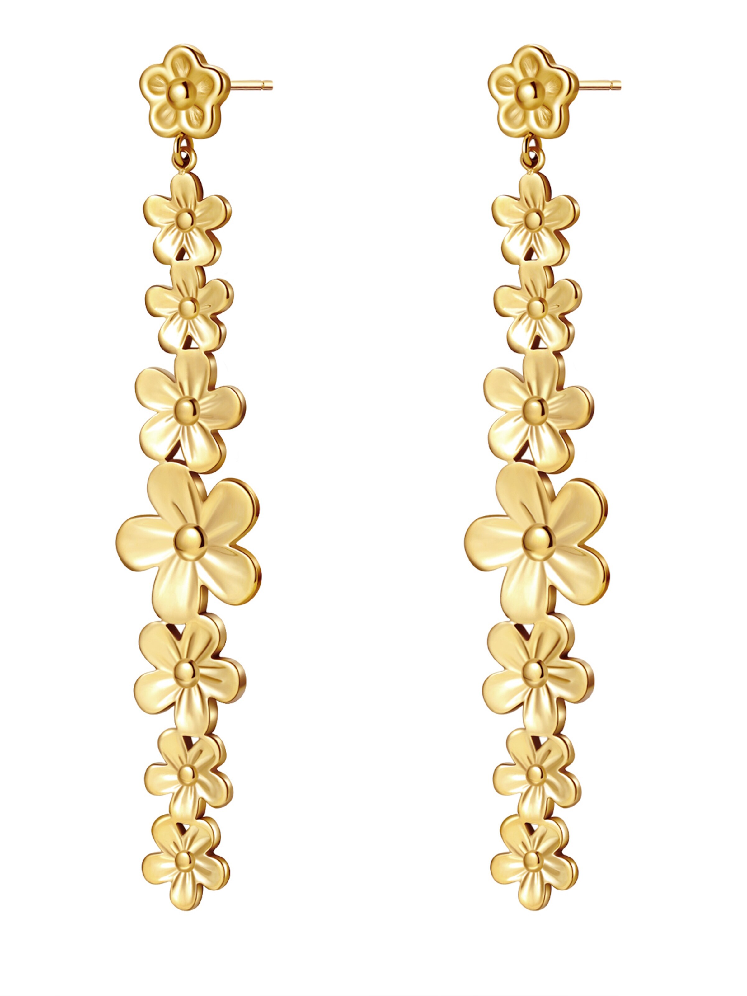 Boucles d'oreilles 'Daisy Cascade' Hey Happiness en or