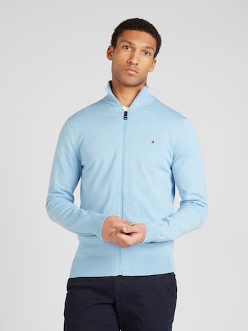 TOMMY HILFIGER Gebreid vest in Blauw: voorkant