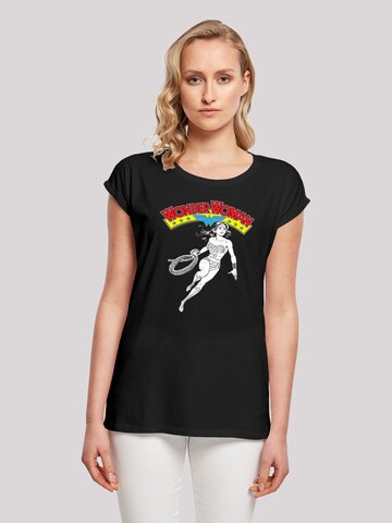 T-shirt 'DC Comics Wonder Woman Lasso' F4NT4STIC en noir : devant
