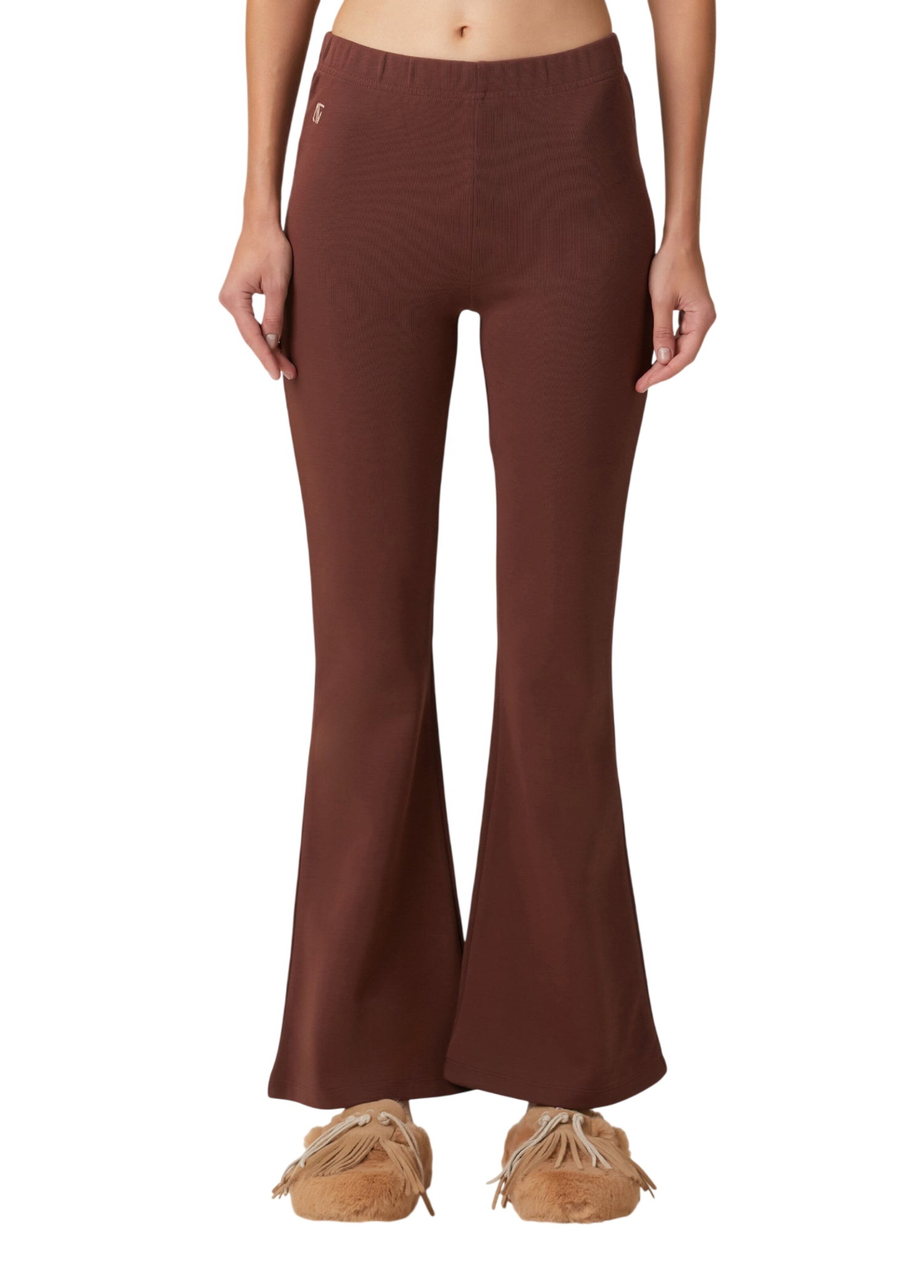 évasé Pantalon BASSIGUE en marron : devant