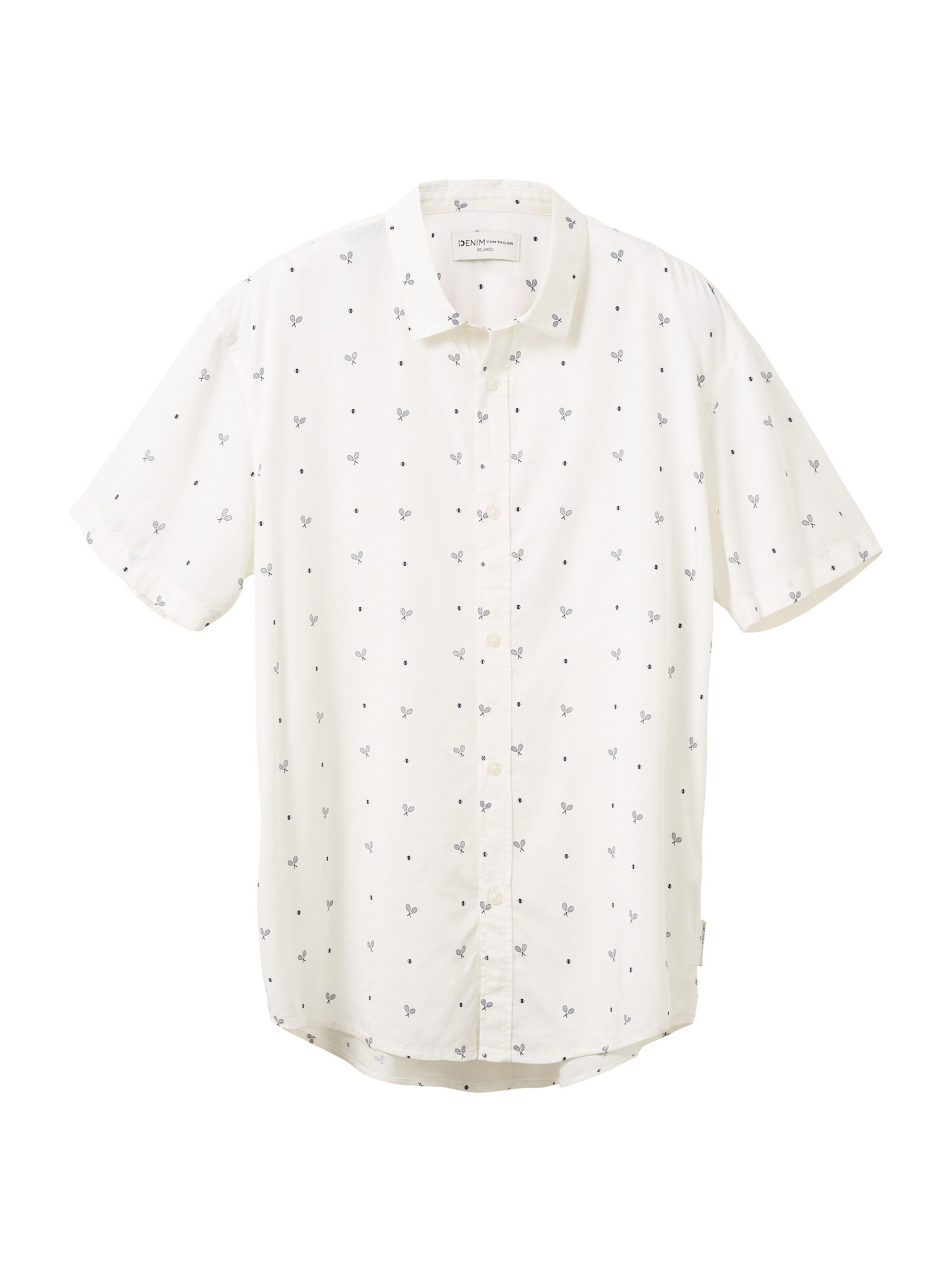 Chemise TOM TAILOR DENIM en blanc : devant