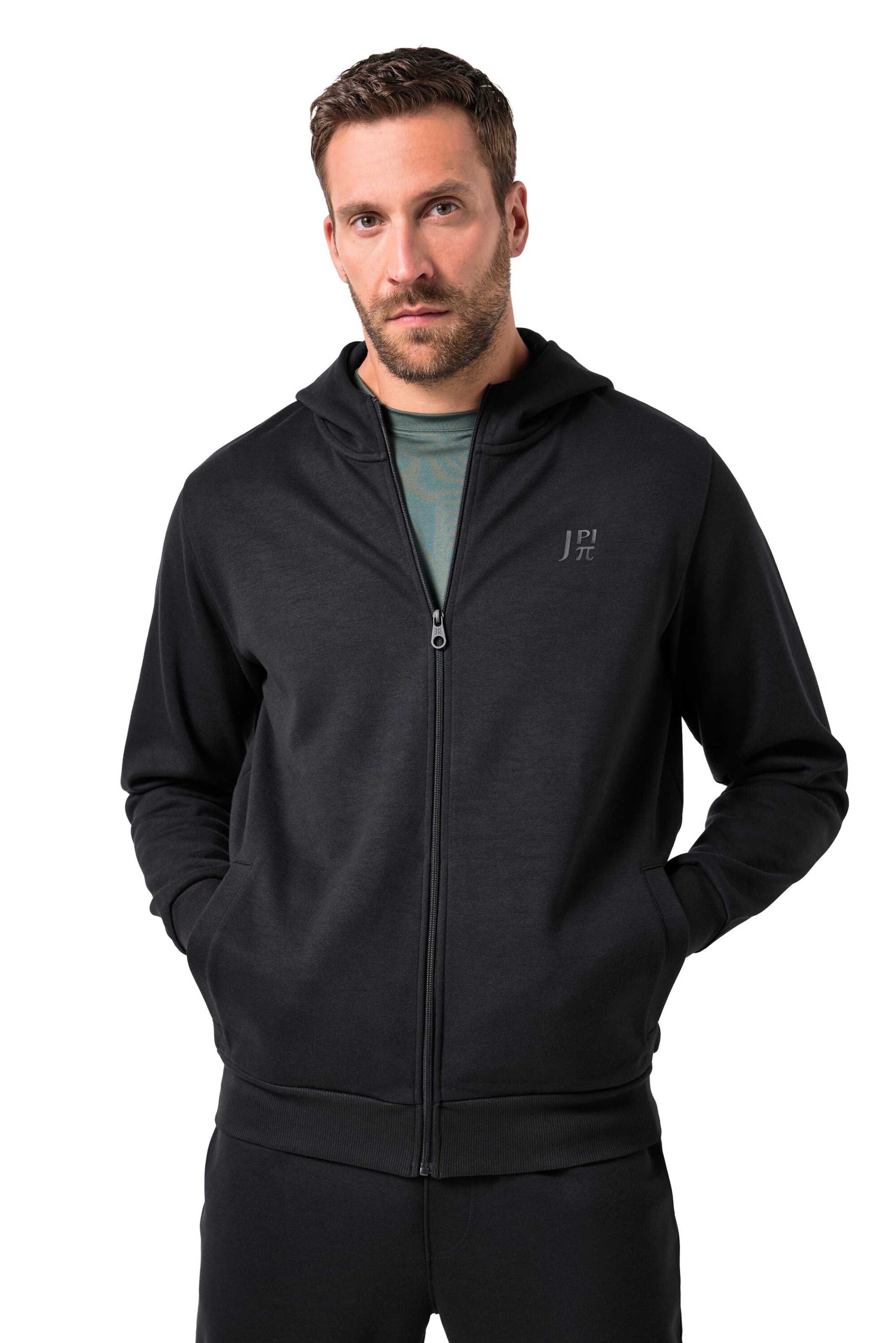 JAY-PI Sweatjacke in Schwarz: Vorderseite