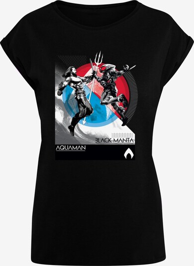 ABSOLUTE CULT T-shirt 'Aquaman - Vs Black Manta' en azur / gris / rouge foncé / noir, Vue avec produit