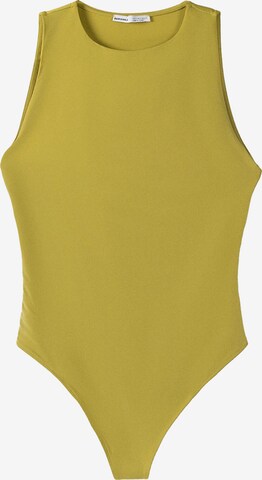 Bershka Shirt Bodysuit in Green: front