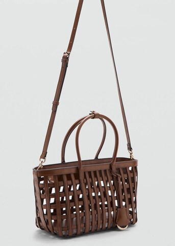 MANGO Handbag 'Cesta' in Brown