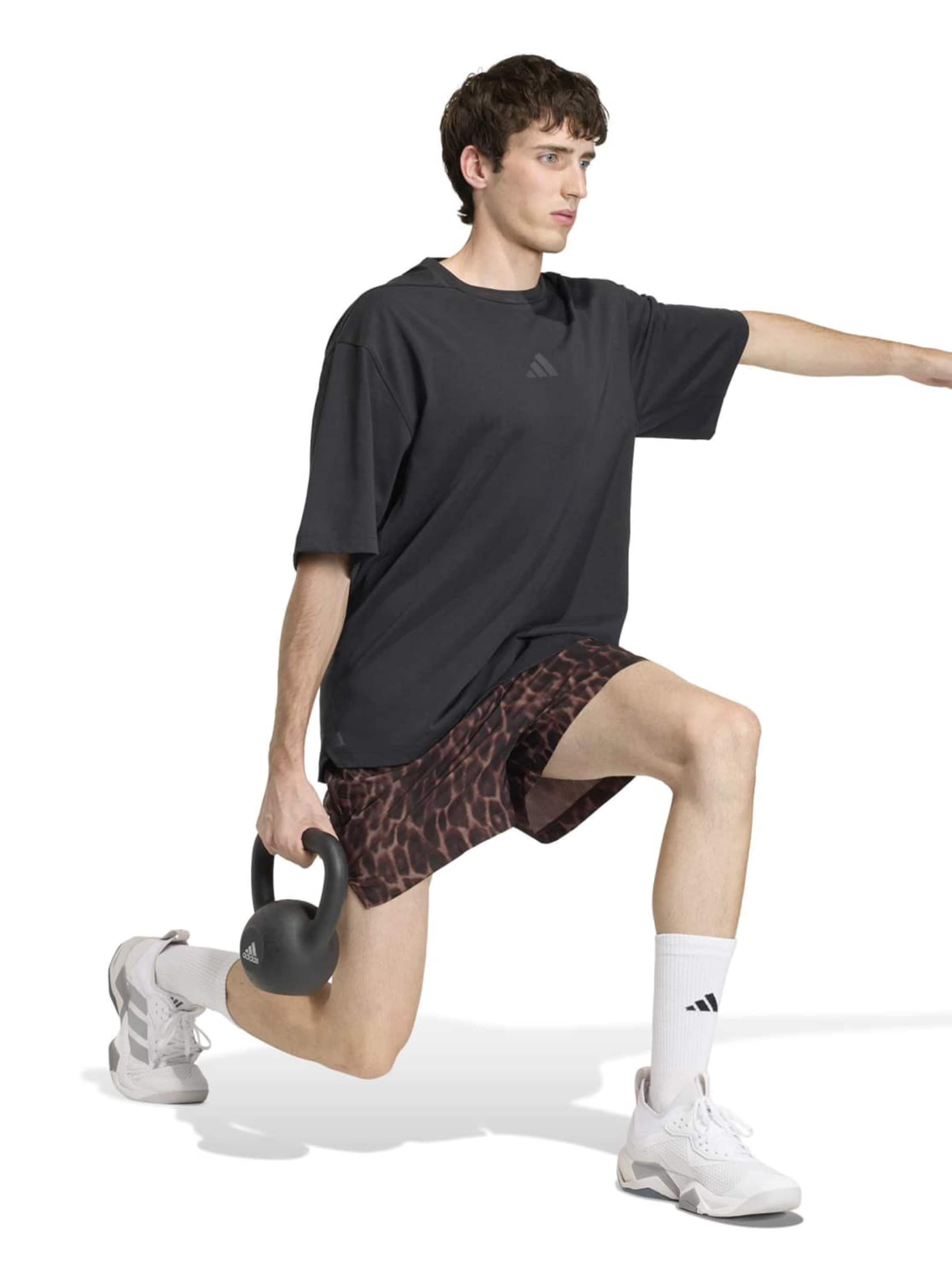 ADIDAS PERFORMANCE Loosefit Sportovní kalhoty 'D4T PW' – hnědá