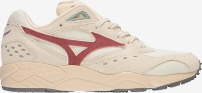 MIZUNO Laufschuh in hellbeige / mint / dunkelrot / weiß, Produktansicht