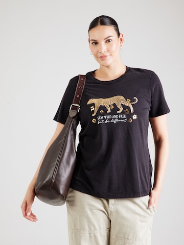 Vero Moda Curve Shirt 'VMCFEO' in Zwart: voorkant