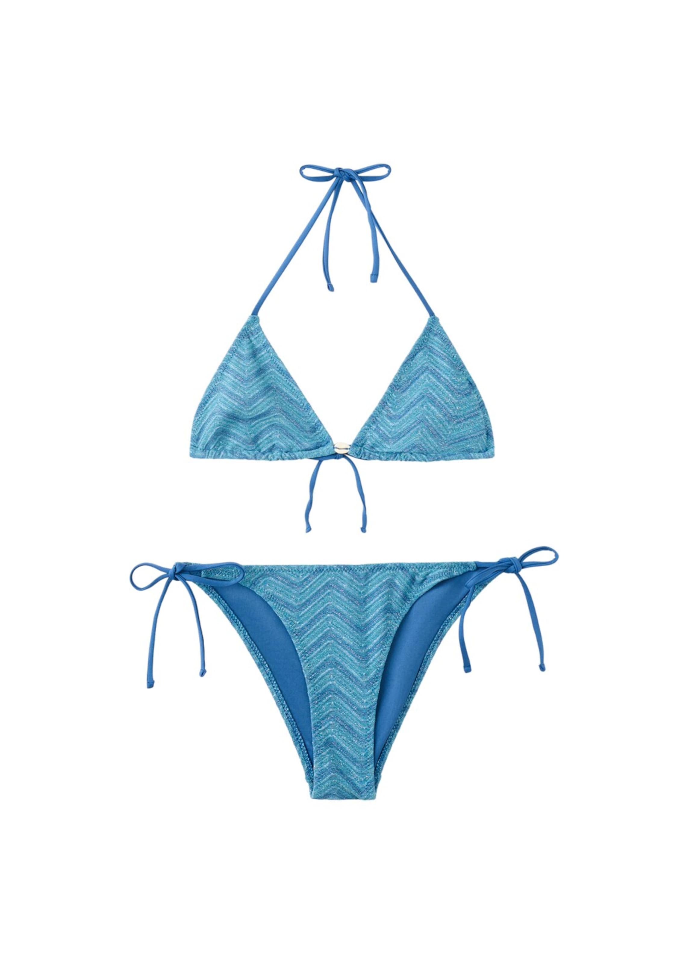 MANGO TEEN Triangle Bikini 'Valen' in Blue: front