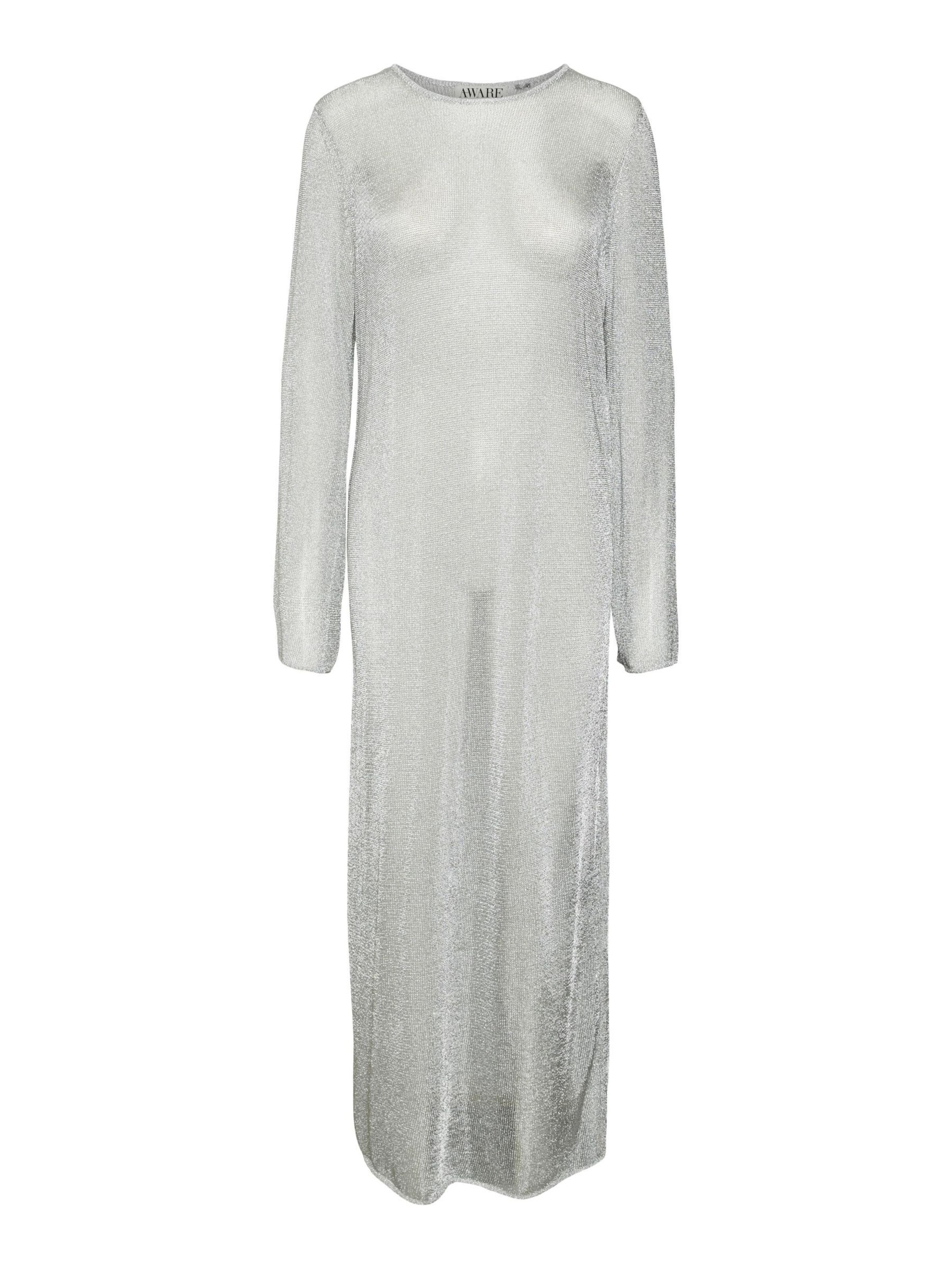 Robes en maille 'VMNova' VERO MODA en argent : devant