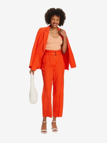 Regular Pantalon à pince ESPRIT en orange