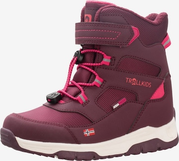 TROLLKIDS Snow Boots in Brown: front