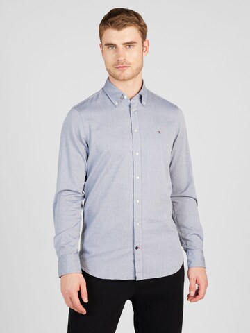 Tommy Hilfiger Tailored - Slim Fit Camisa 'ROYAL' em azul: frente