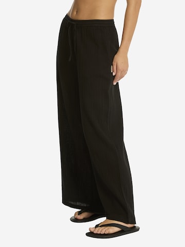 Wide Leg Pantalon 'Sunset' SEA LEVEL en noir : devant