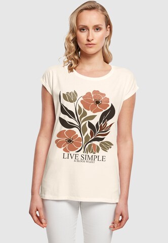 Cloud5ive Shirt 'Live Simple' in Brown: front