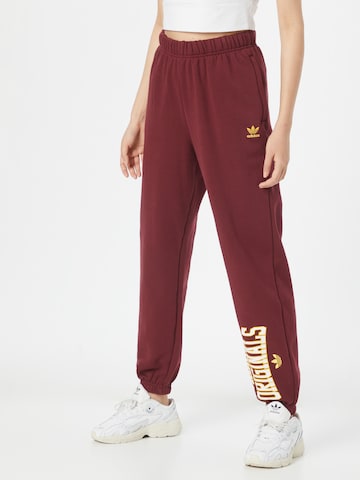 ADIDAS ORIGINALS Tapered Pants 'Joggers' in Red: front