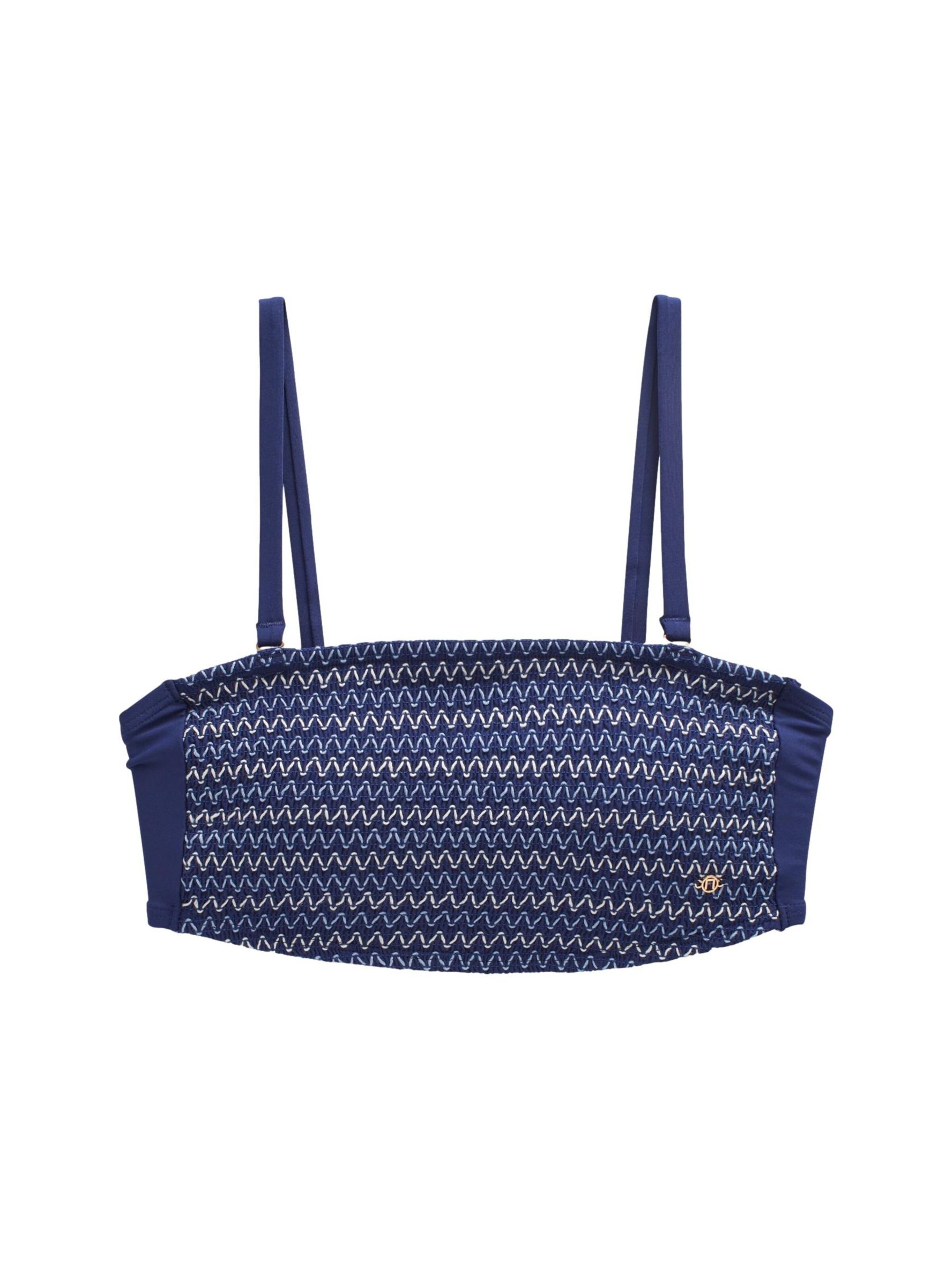 Next Bandeau Bikini Top in Blue: front