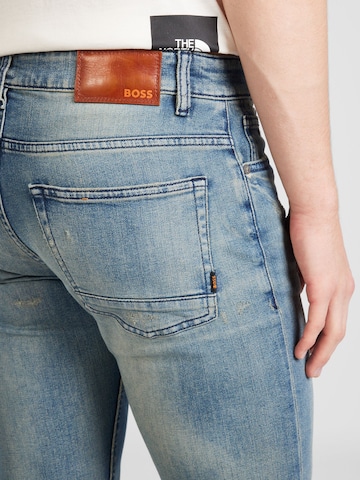 BOSS Orange Slimfit Jeans 'Delaware' in Blauw