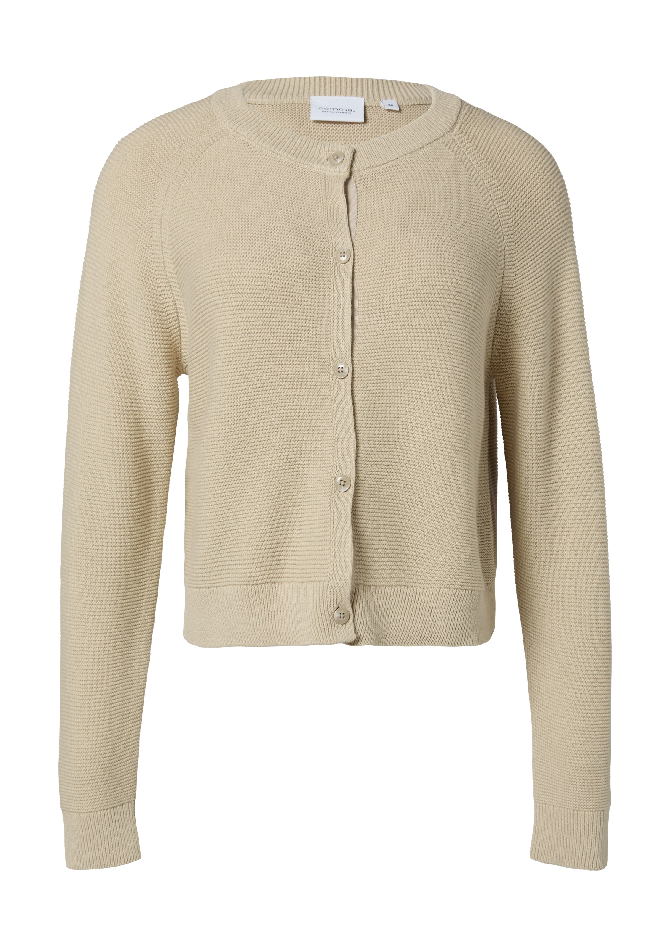 comma casual identity Strickjacke in Beige: Vorderseite