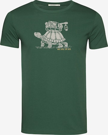 GREENBOMB Shirt 'Guide Turtle Walk' in Groen: voorkant