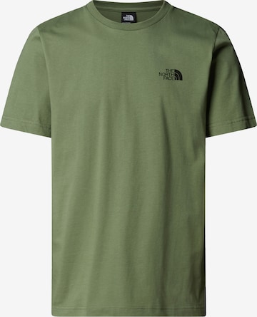 THE NORTH FACE Тениска в зелено: отпред