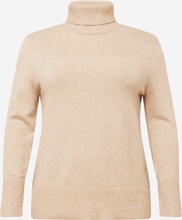 ONLY Carmakoma Sweater 'Fia' in Beige: front