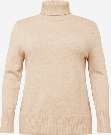 ONLY Carmakoma - Jersey 'Fia' en beige: frente