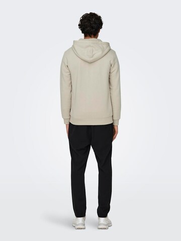 Only & Sons Regular Fit Sweatjacke 'CERES' in Grau