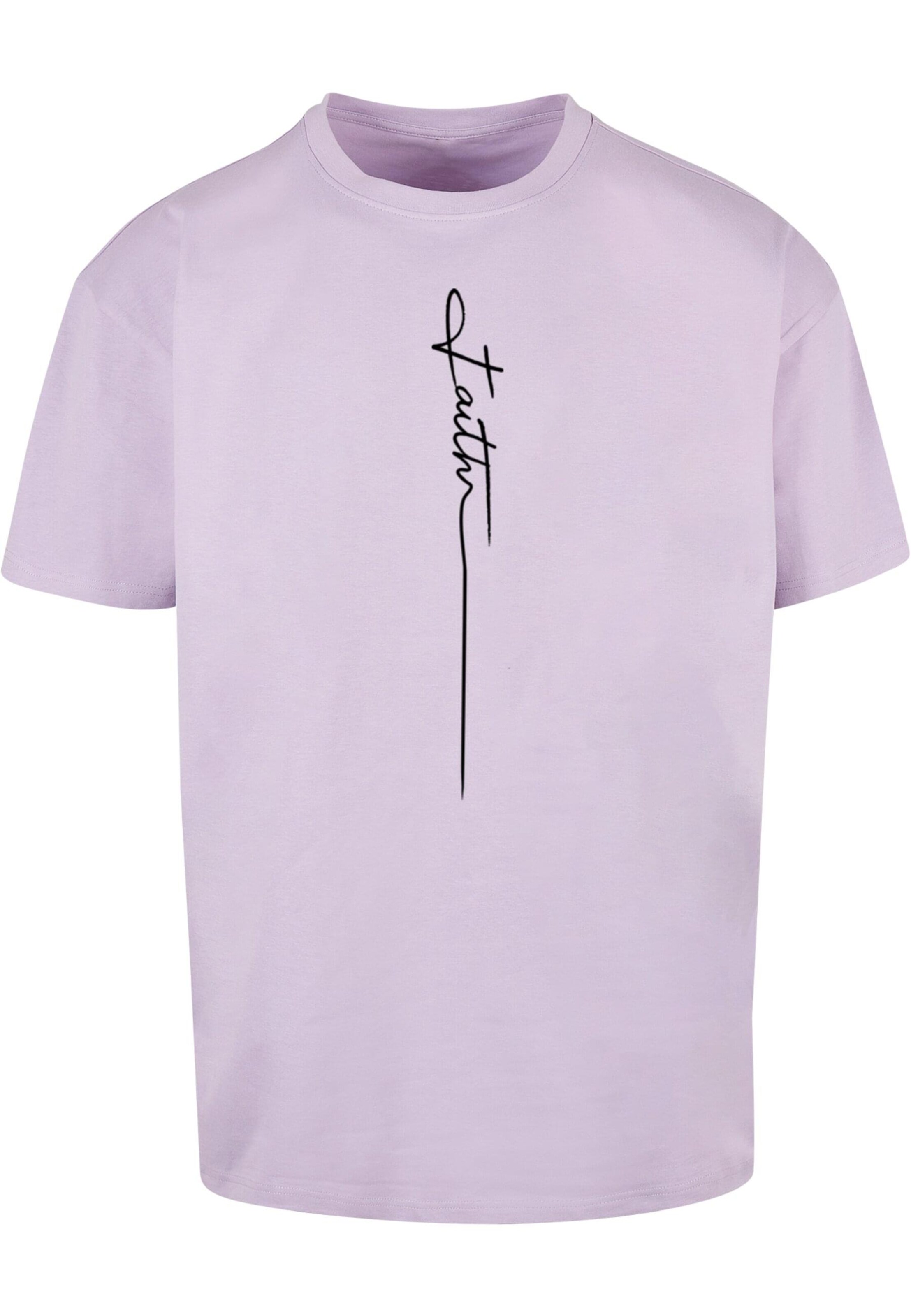 Maglietta 'Faith' di Merchcode in lilla: frontale