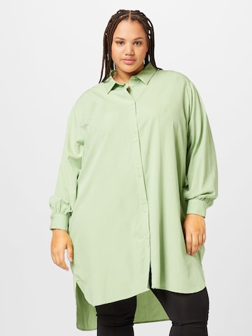 Camicia da donna 'Vibi' di Fransa Curve in verde: frontale