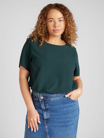 Camicia da donna 'Vica' di ONLY Carmakoma in verde: frontale