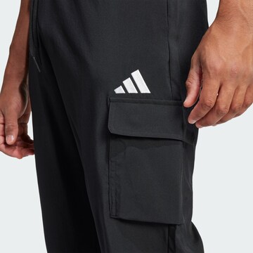 ADIDAS SPORTSWEAR Tapered Sports trousers 'Essentials' in Black