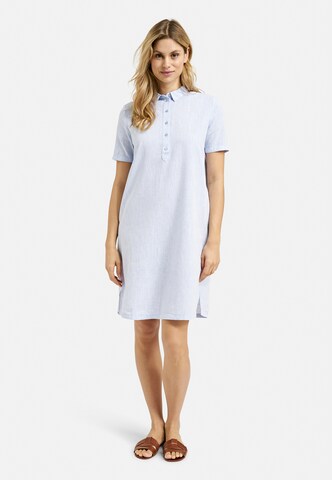 Milano Italy Shirt Dress in Blue: front