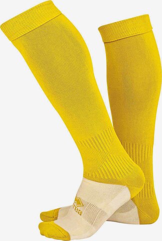 Chaussettes de sport Errea en jaune : devant