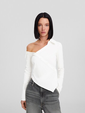 Bershka Blúzka - Biela: predná strana
