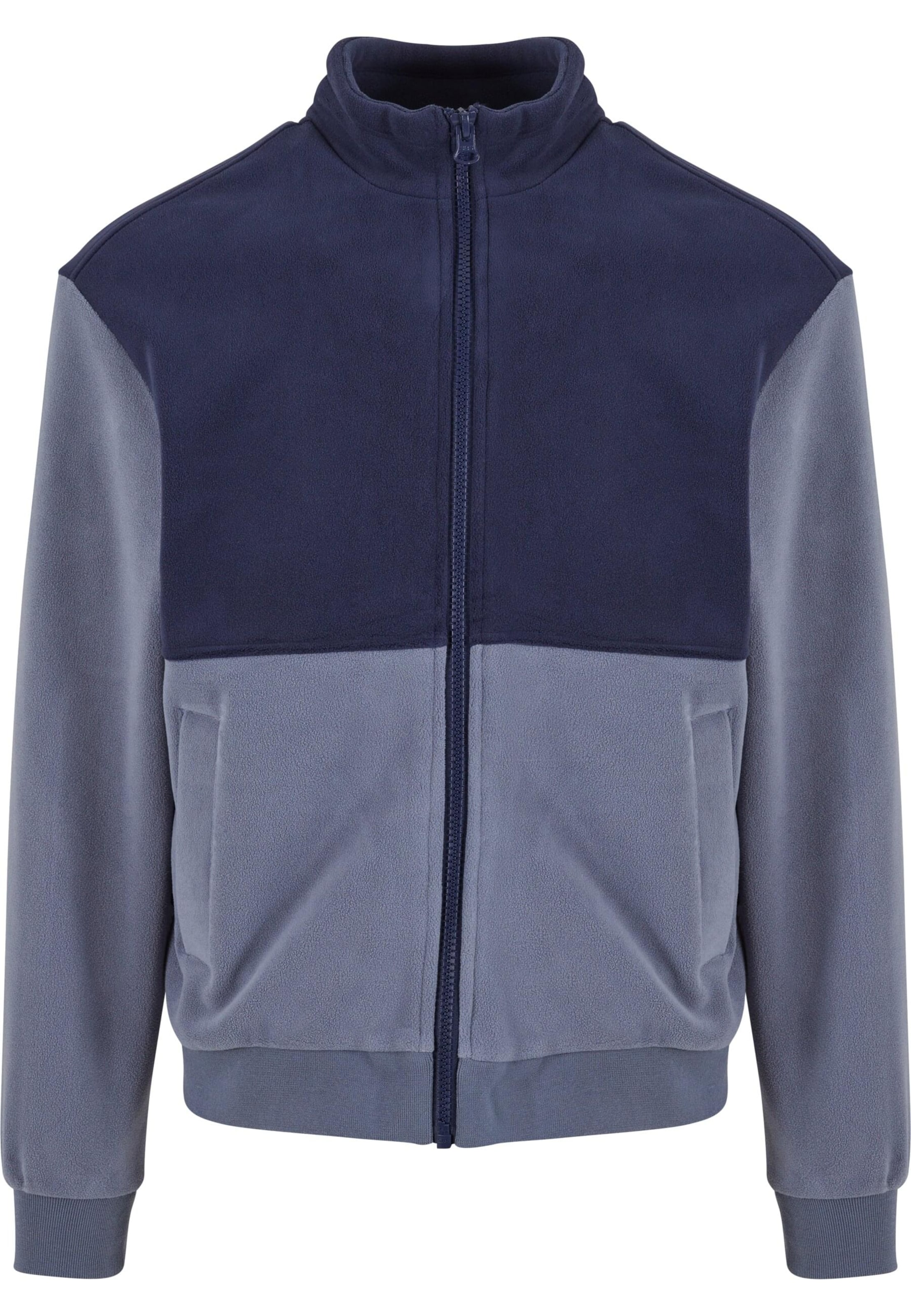 Urban Classics Fleecová mikina – modrá: přední strana