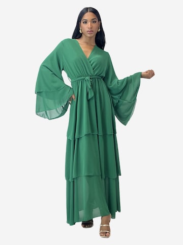 Elara Kleid in Grün: Vorderseite