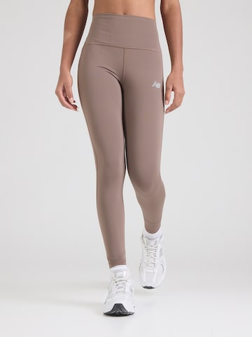 new balance Skinny Sporthose in Braun: Vorderseite