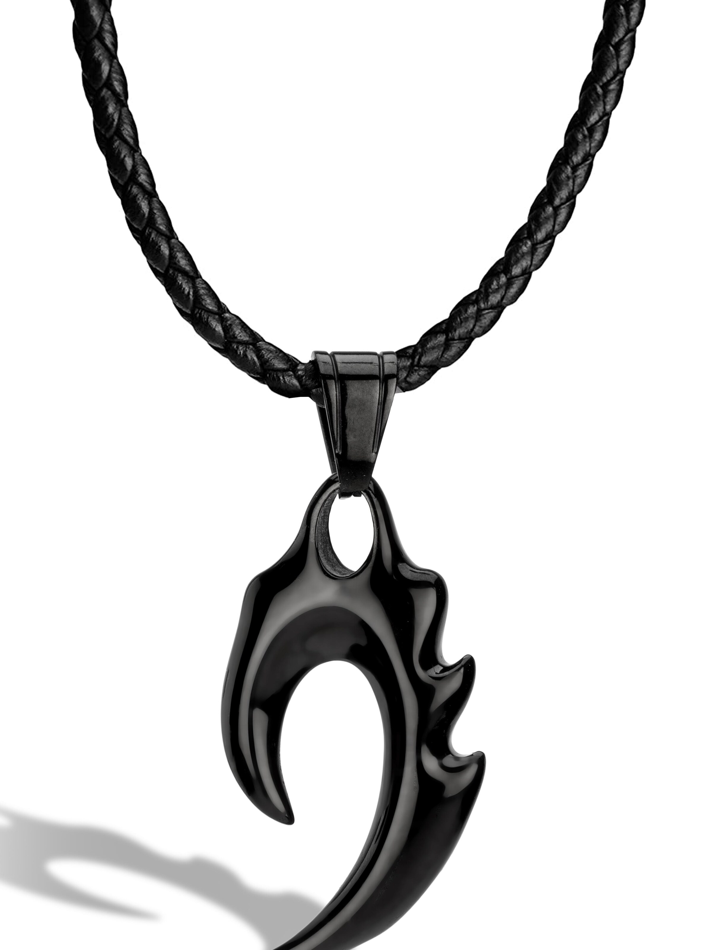 SERASAR Kette 'Flame'‌‌‌‌‌ in Schwarz: Vorderseite