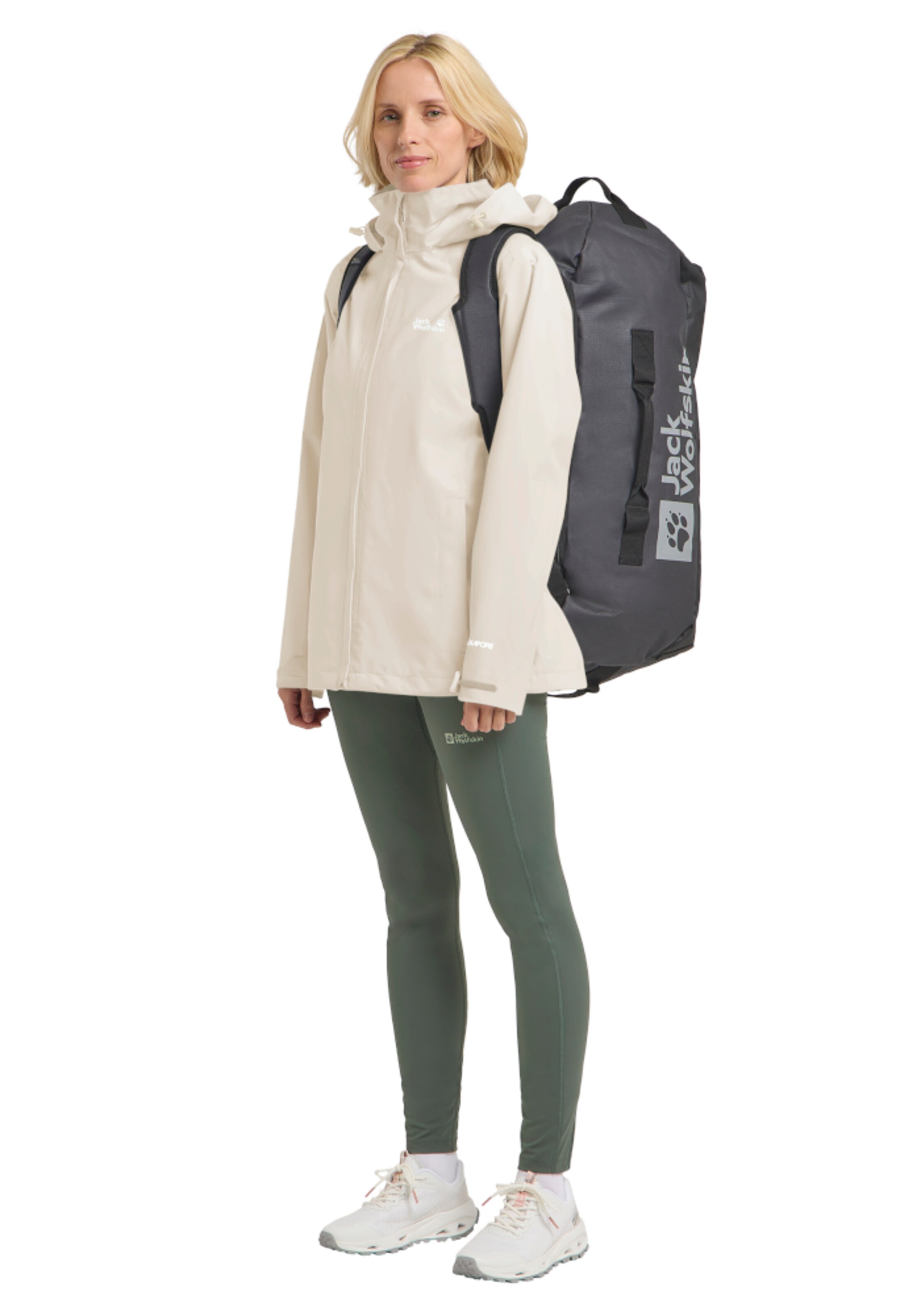 JACK WOLFSKIN Outdoor jacket 'Trailtime' in Beige